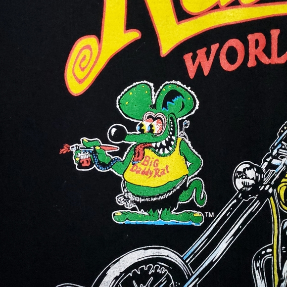 Vintage Rat Fink Rat's Hole Ed Big Daddy Roth Daytona Bike Week Biker T-shirt - Picture 6 of 11
